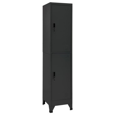 vidaXL Φοριαμός Ανθρακί 38x45x180cm από Ατσάλι 1 τεμ.