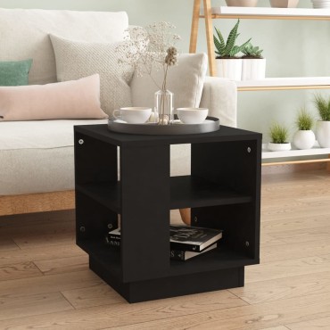 vidaXL Τραπεζάκι Σαλονιού Μαύρο 40x40x43cm από Επεξεργασμένο Ξύλο 1 τεμ.