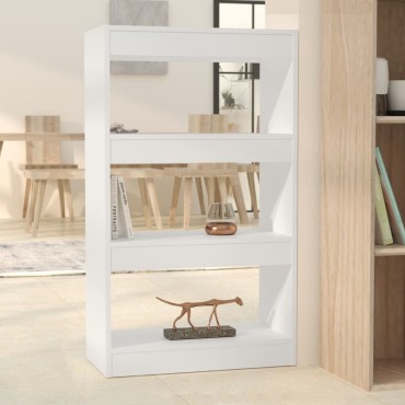 vidaXL Βιβλιοθήκη/Διαχωριστικό Χώρου Λευκό 60x24x155cm Επεξ. Ξύλο 1 τεμ.