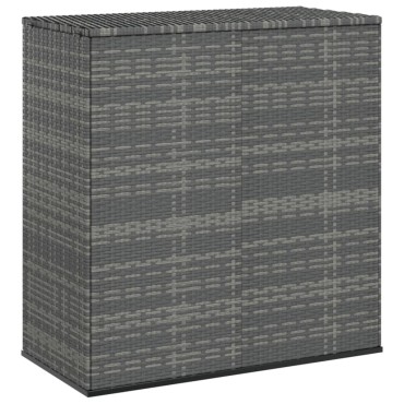 vidaXL Κουτί Μαξιλαριού Κήπου Γκρι 100x49x103,5cm Ρατάν Πολυαιθ. 1 τεμ.