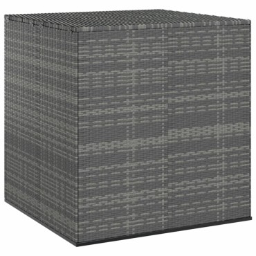 vidaXL Κουτί Μαξιλαριού Κήπου Γκρι 100x97,5x104cm Ρατάν Πολυαιθ. 1 τεμ.