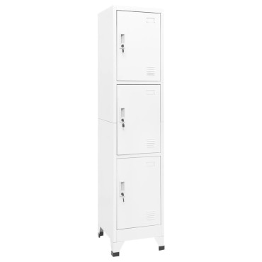 vidaXL Φοριαμός Λευκός 38x45x180cm Ατσάλινος 1 τεμ.