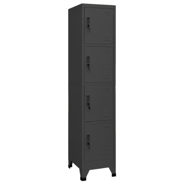 vidaXL Φοριαμός Ανθρακί 38x45x180cm από Ατσάλι 1 τεμ.