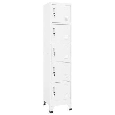 vidaXL Φοριαμός Λευκός 38x40x180cm Ατσάλινος 1 τεμ.