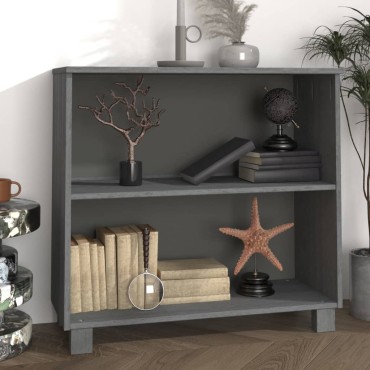vidaXL Ντουλάπι HAMAR Σκ. Γκρι 85x35x80cm από Μασίφ Ξύλο Πεύκου 1 τεμ.