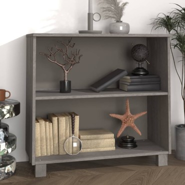 vidaXL Ντουλάπι HAMAR Αν. Γκρι 85x35x80cm από Μασίφ Ξύλο Πεύκου 1 τεμ.