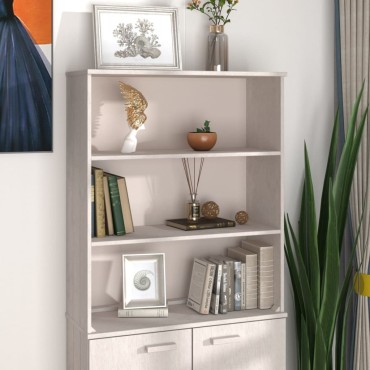 vidaXL Πάνω Μέρος Ντουλαπιού HAMAR Λευκό 85x35x100cm Μασίφ Πεύκο 1 τεμ.