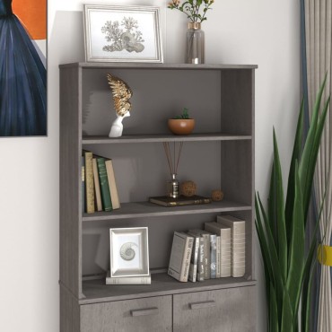 vidaXL Πάνω Μέρος Ντουλαπιού HAMAR Αν. Γκρι 85x35x100cm Μασίφ Πεύκο 1 τεμ.