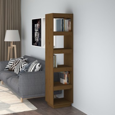vidaXL Βιβλιοθήκη/Διαχωριστικό Χώρου Μελί 40x35x167cm Μασίφ Πεύκο 1 τεμ.