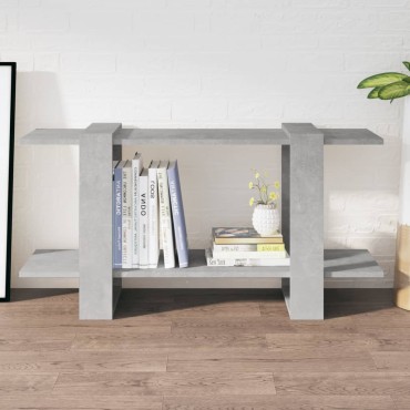 vidaXL Βιβλιοθήκη Ραφιέρα Γκρι Σκυρ. 100x30x51cm Επεξεργασμένο Ξύλο 1 τεμ.