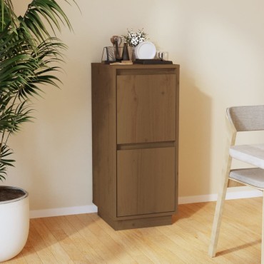 vidaXL Συρταριέρα Καφέ Μελί 31,5x34x75cm από Μασίφ Ξύλο Πεύκου 1 τεμ.