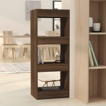 vidaXL Βιβλιοθήκη/Διαχωρ. Χώρου Καφέ Δρυς 40x30x103cm Επεξεργ. Ξύλο 1 τεμ.