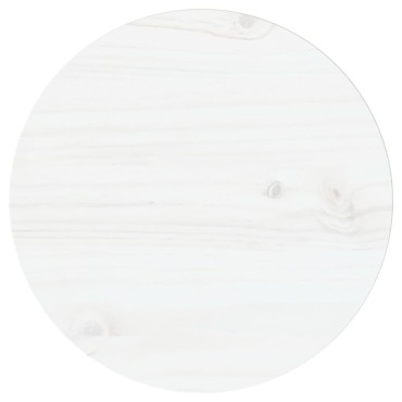 vidaXL Επιφάνεια Τραπεζιού Λευκή 30x2,5cm από Μασίφ Ξύλο Πεύκου 1 τεμ.