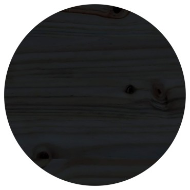 vidaXL Επιφάνεια Τραπεζιού Μαύρη 30x2,5cm από Μασίφ Ξύλο Πεύκου 1 τεμ.