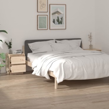 vidaXL Κομοδίνα 2 τεμ. 40x35x50cm από Μασίφ Ξύλο Πεύκου