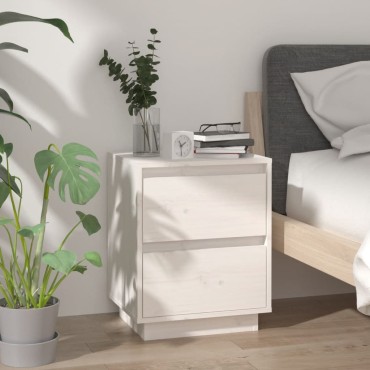 vidaXL Κομοδίνο 40x35x50cm από Μασίφ Ξύλο Πεύκου 1 τεμ.