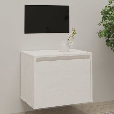 vidaXL Ντουλάπι Τοίχου Λευκά 45x30x35cm από Μασίφ Ξύλο Πεύκου 1 τεμ.