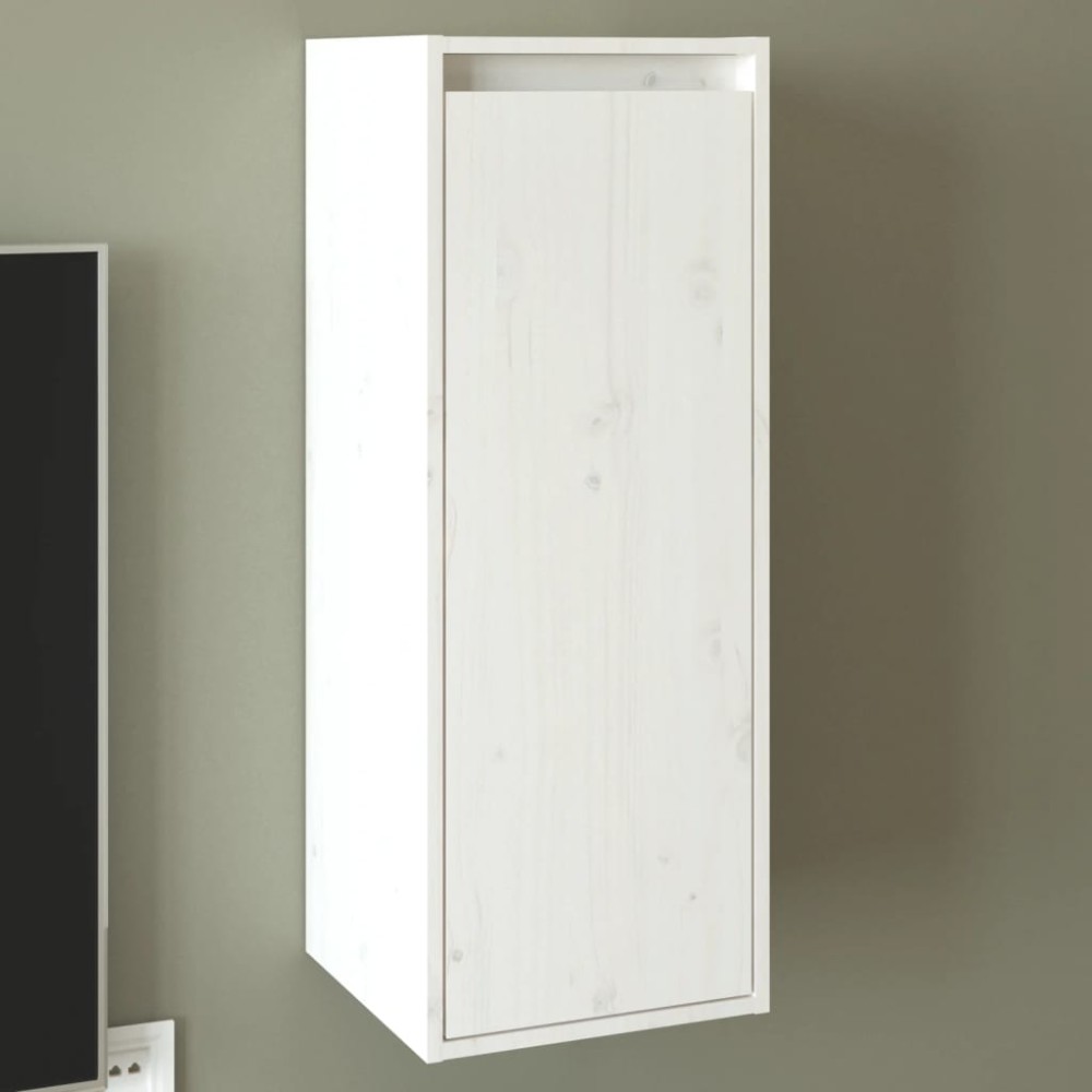vidaXL Ντουλάπι Τοίχου Λευκό 30x30x80cm από Μασίφ Ξύλο Πεύκου 1 τεμ.