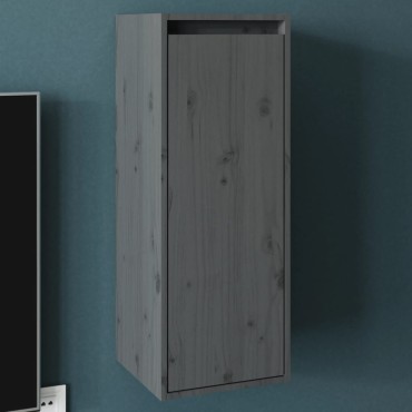 vidaXL Ντουλάπι Τοίχου Γκρι 30x30x80cm από Μασίφ Ξύλο Πεύκου 1 τεμ.