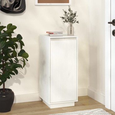 vidaXL Παπουτσοθήκη Λευκή 35x35x80cm από Μασίφ Ξύλο Πεύκου
