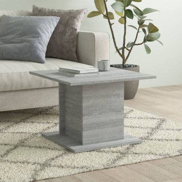 vidaXL Τραπεζάκι Σαλονιού Γκρι Sonoma 55,5x55,5x40cm Επεξεργ. Ξύλο 1 τεμ.