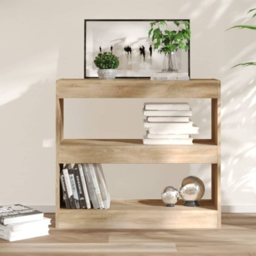 vidaXL Βιβλιοθήκη/Διαχωριστικό Χώρου Sonoma Δρυς 80x30x72cm 1 τεμ.