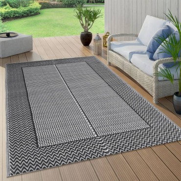 vidaXL Χαλί εξωτερικού χώρου ARAKIL Μαύρο 140x200 cm PP