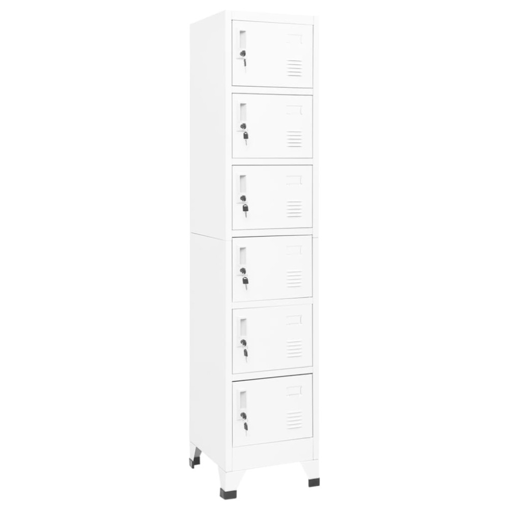 vidaXL Φοριαμός Λευκός 38x40x180cm Ατσάλινος 1 τεμ.