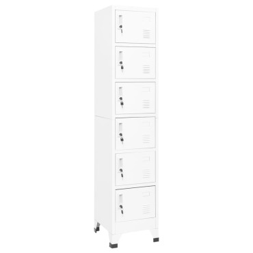 vidaXL Φοριαμός Λευκός 38x40x180cm Ατσάλινος 1 τεμ.
