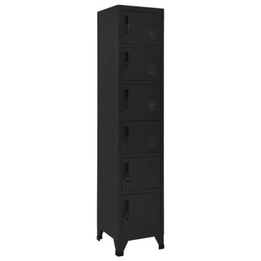 vidaXL Φοριαμός Μαύρος 38x40x180cm Ατσάλινος 1 τεμ.