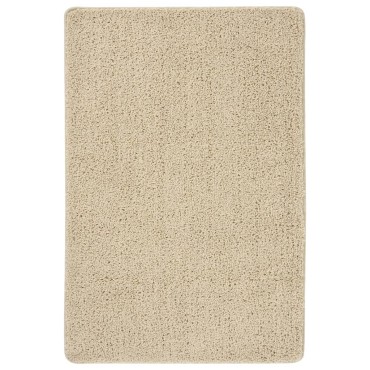vidaXL Χαλί Shaggy Αντιολισθητικό Κρεμ 140x200cm