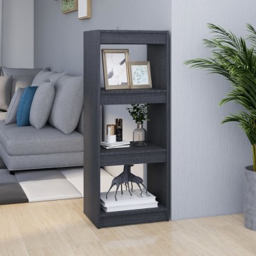 vidaXL Βιβλιοθήκη/Διαχωριστικό Χώρου Γκρι 40x30x103,5cm Ξύλο Πεύκου 1 τεμ.