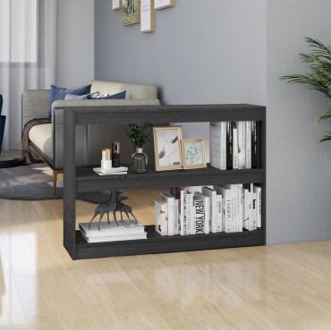 vidaXL Βιβλιοθήκη/Διαχωριστικό Χώρου Γκρι 100x30x71,5cm Ξύλο Πεύκου 1 τεμ.