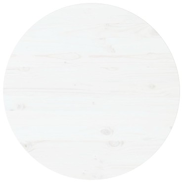 vidaXL Επιφάνεια Τραπεζιού Λευκή 80x2,5cm από Μασίφ Ξύλο Πεύκου 1 τεμ.