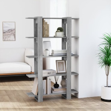 vidaXL Βιβλιοθήκη/Διαχωριστικό Χώρου Γκρι Sonoma 100x30x160cm 1 τεμ.
