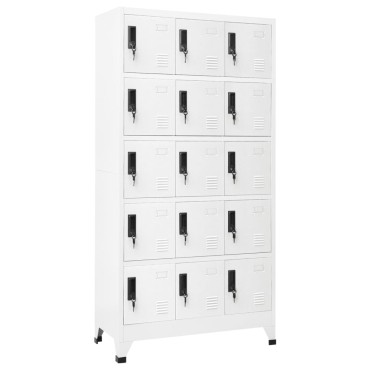 vidaXL Φοριαμός Λευκός 90x40x180cm Ατσάλινος 1 τεμ.
