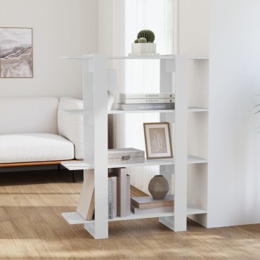 vidaXL Βιβλιοθήκη/Διαχωριστικό Χώρου Λευκό 100x30x123,5cm 1 τεμ.