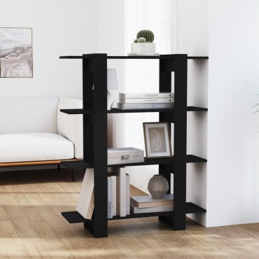 vidaXL Βιβλιοθήκη/Διαχωριστικό Χώρου Μαύρο 100x30x123,5cm 1 τεμ.