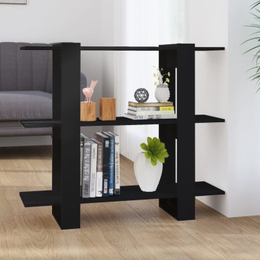 vidaXL Βιβλιοθήκη/Διαχωριστικό Χώρου Μαύρο 100x30x87cm 1 τεμ.