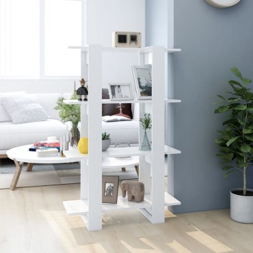vidaXL Βιβλιοθήκη/Διαχωριστικό Χώρου Λευκό 80x30x123,5cm 1 τεμ.
