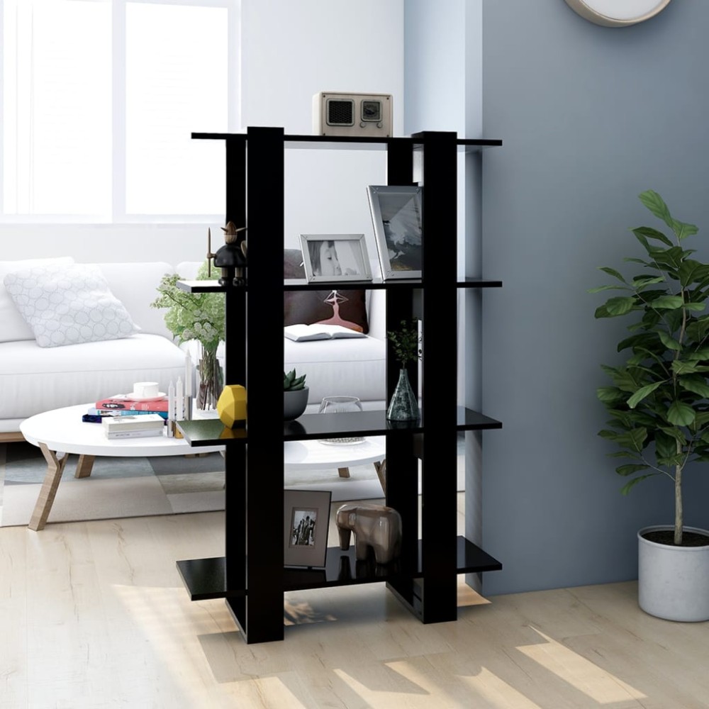 vidaXL Βιβλιοθήκη/Διαχωριστικό Χώρου Μαύρο 80x30x123,5cm 1 τεμ.