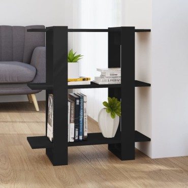 vidaXL Βιβλιοθήκη/Διαχωριστικό Χώρου Μαύρο 80x30x87cm 1 τεμ.