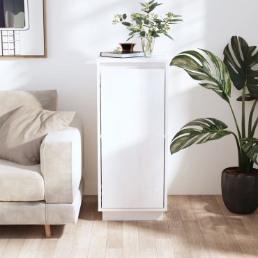 vidaXL Ντουλάπι Λευκό 31,5x34x75cm από Μασίφ Ξύλο Πεύκου 1 τεμ.