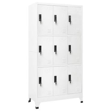 vidaXL Φοριαμός Λευκός 90x45x180cm Ατσάλινος 1 τεμ.