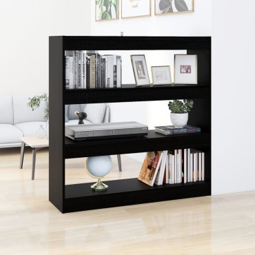 vidaXL Βιβλιοθήκη/Διαχωριστικό Χώρου Μαύρο 100x30x103cm 1 τεμ.