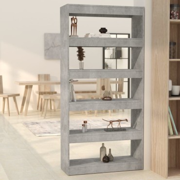 vidaXL Βιβλιοθήκη/Διαχωρισ. Χώρου Γκρι Σκυρ. 80x30x166cm Επεξ. Ξύλο 1 τεμ.