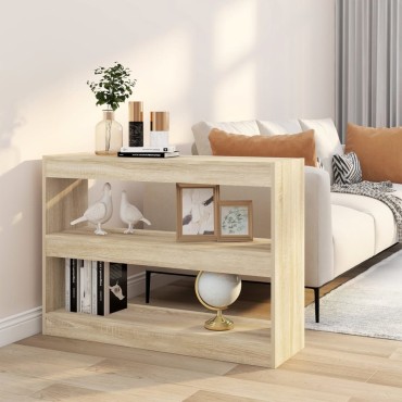 vidaXL Βιβλιοθήκη/Διαχωριστικό Χώρου Sonoma Δρυς 100x30x72cm 1 τεμ.