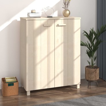 vidaXL Παπουτσοθήκη HAMAR Καφέ Μελί 85x40x108cm Μασίφ Ξύλο Πεύκου