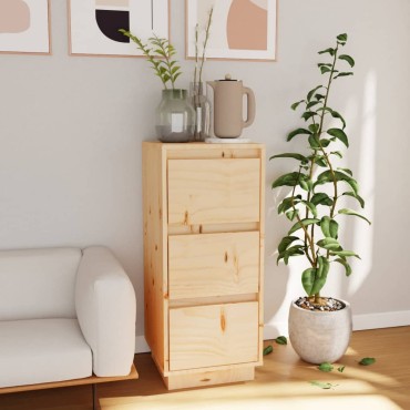 vidaXL Ντουλάπι 32x34x75cm από Μασίφ Ξύλο Πεύκου 1 τεμ.