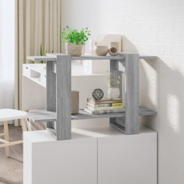vidaXL Βιβλιοθήκη/Διαχωριστικό Χώρου Γκρι Sonoma 80x30x51cm 1 τεμ.